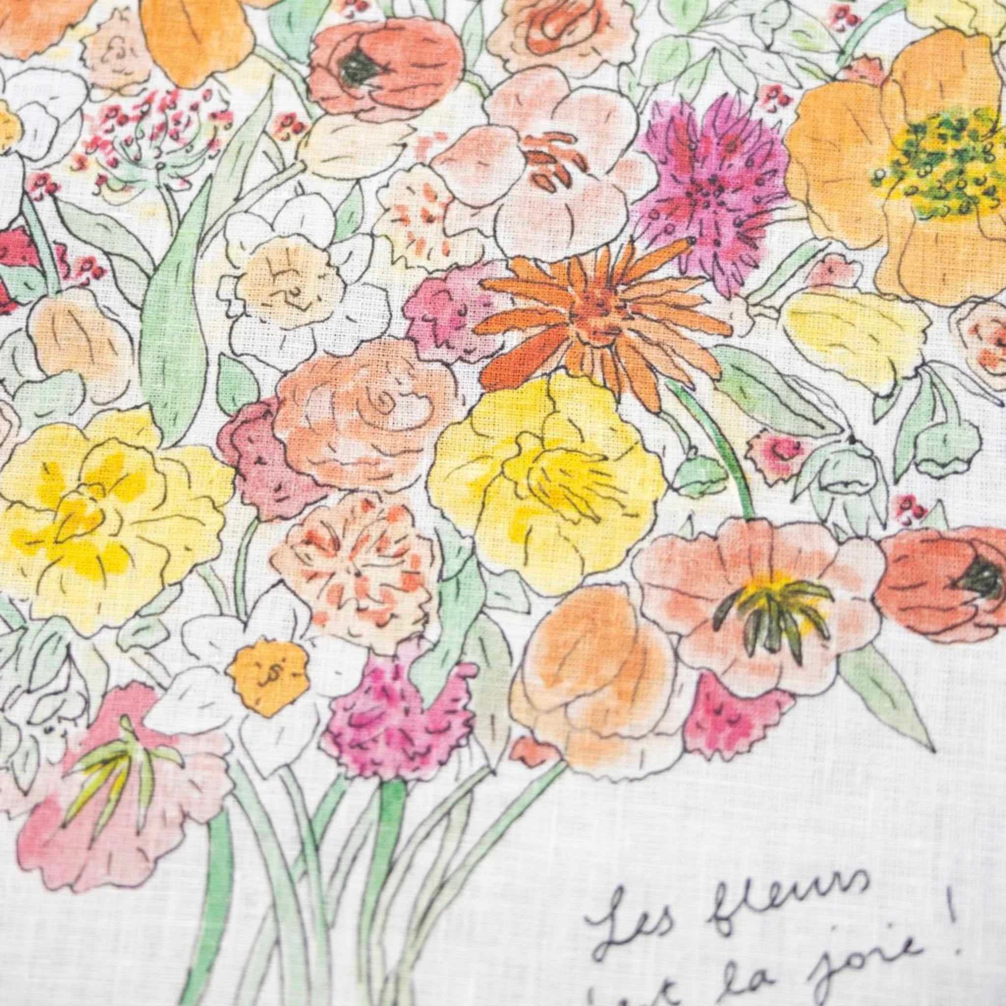 Colorful floral pattern with &