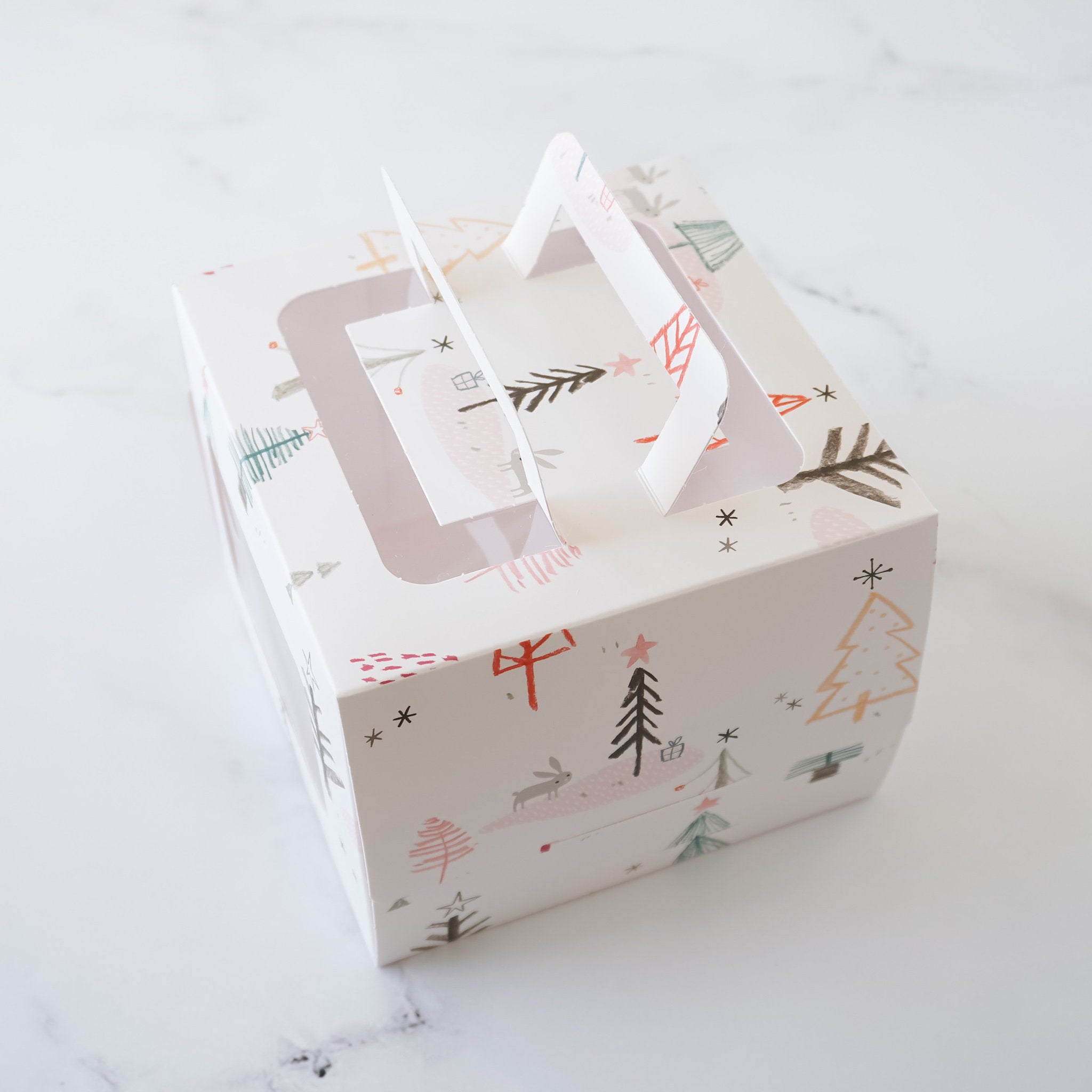 Christmas cake box with window