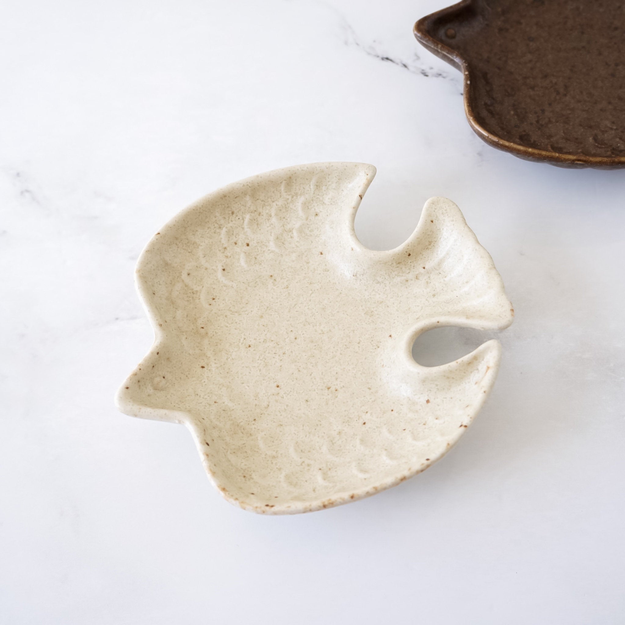 bird shaped ring dish in matte white