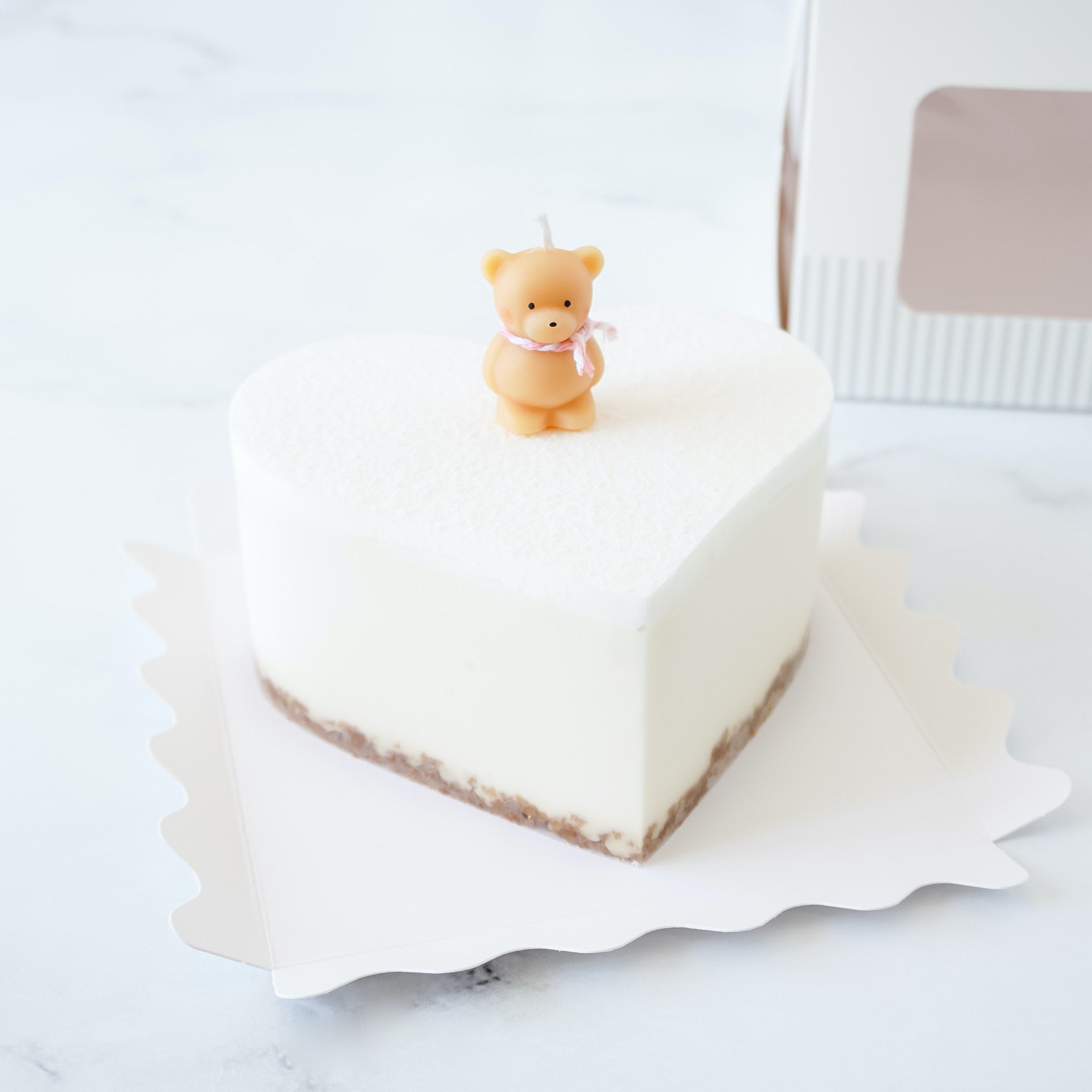 birthday candle topper - bear with scarf