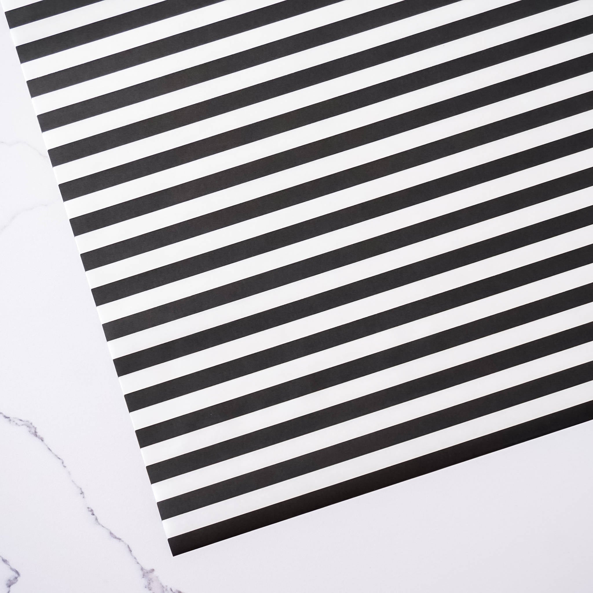 black and white striped food wrapping paper