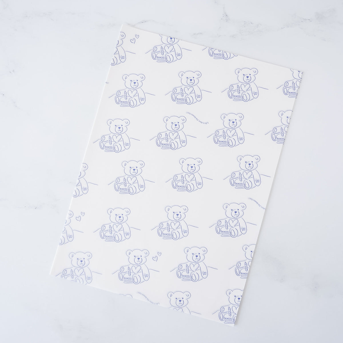 blue bear deli wrapping paper