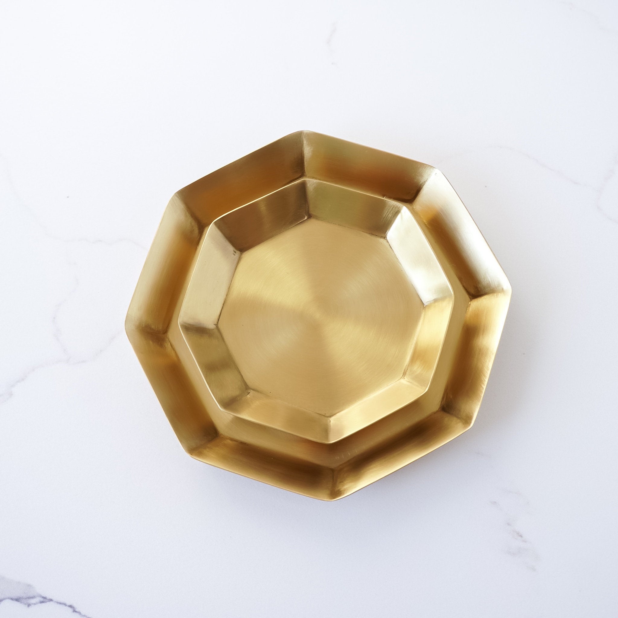 brass decorative tray in octagon shape