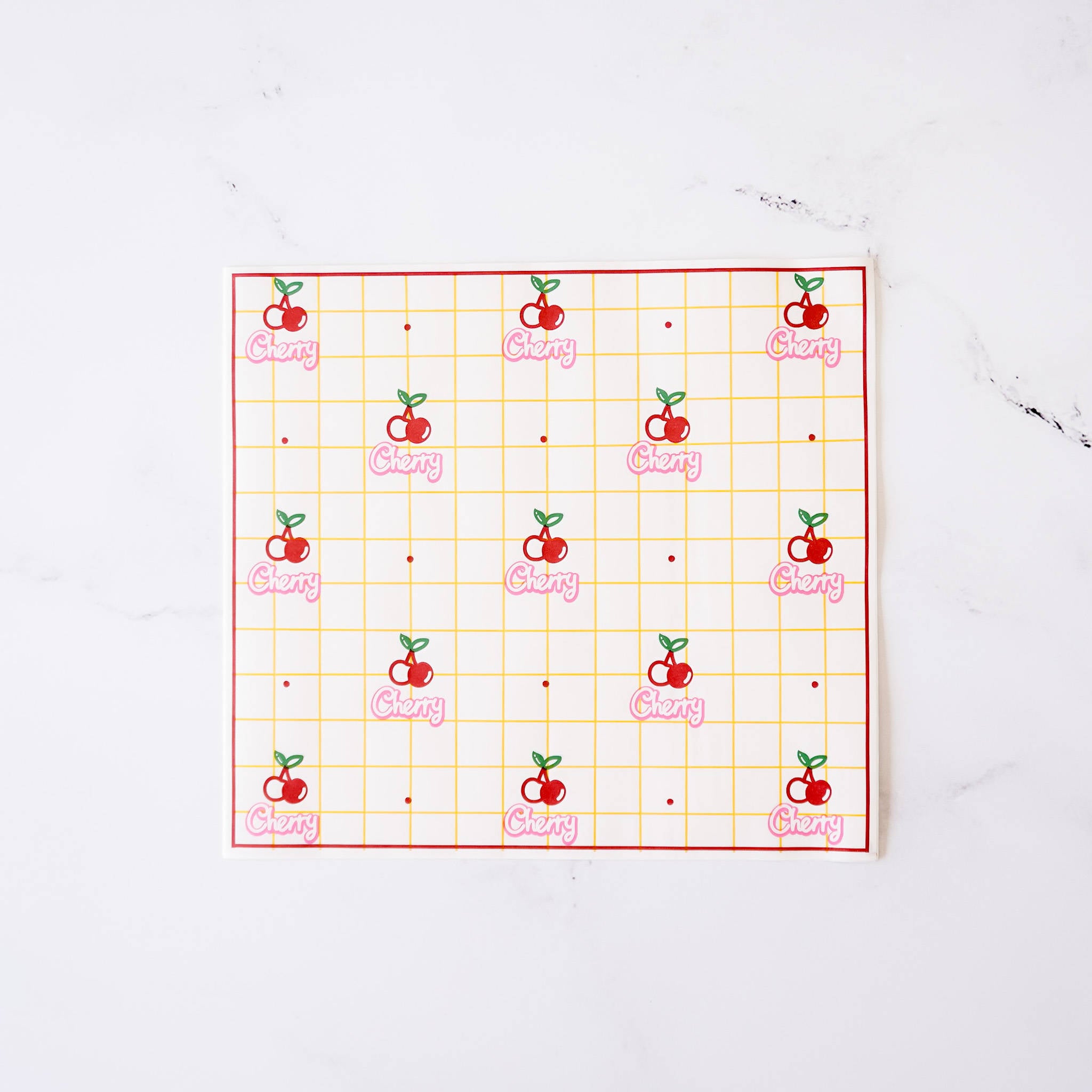 cherry printed deli paper
