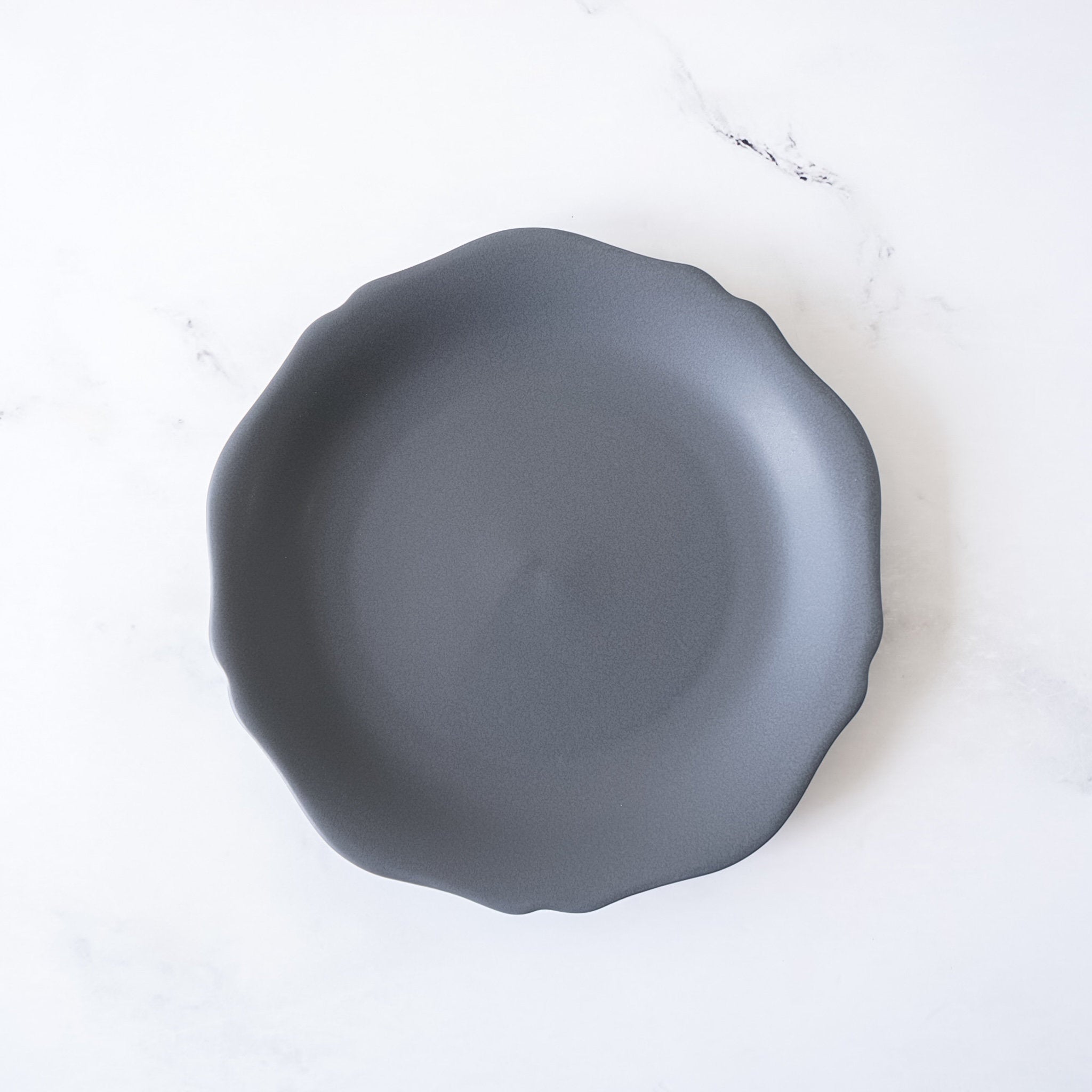 dessert plate in charcoal