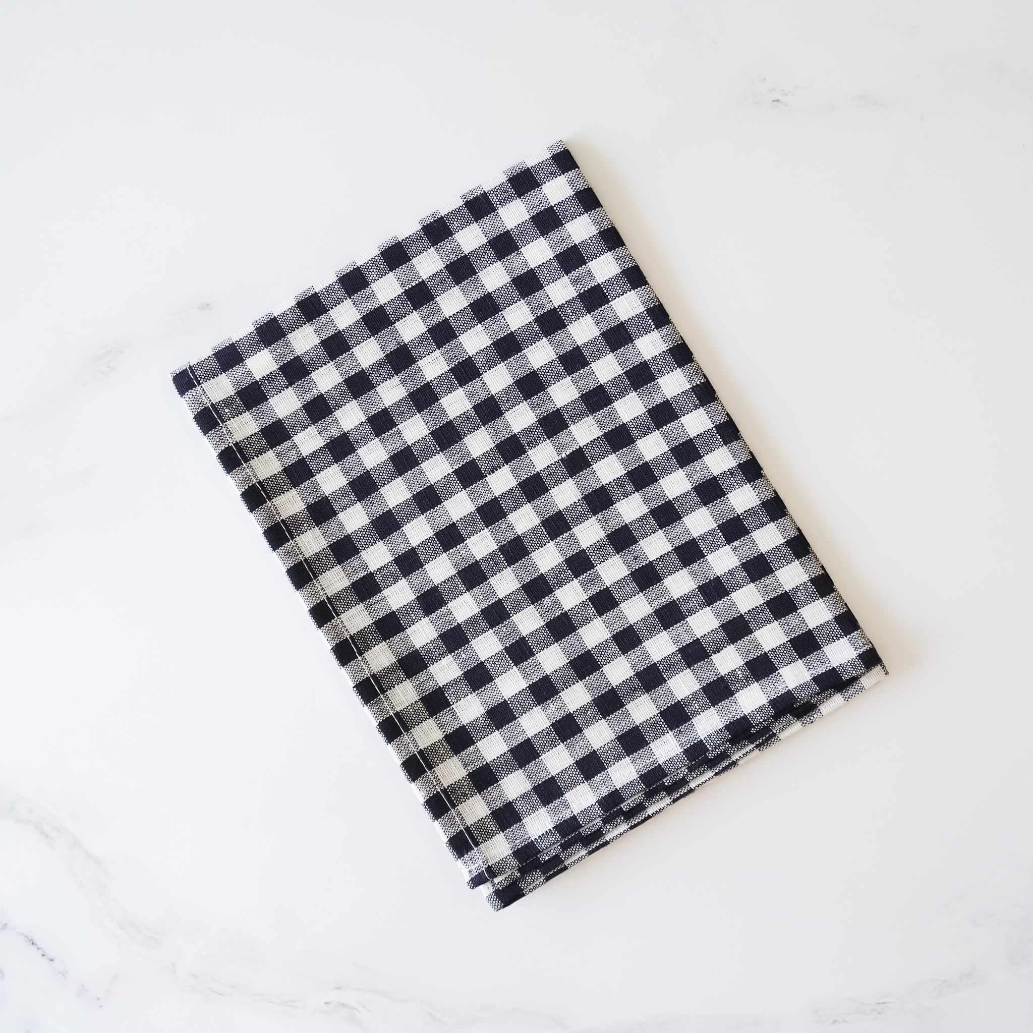 kitchen towel in navy/white