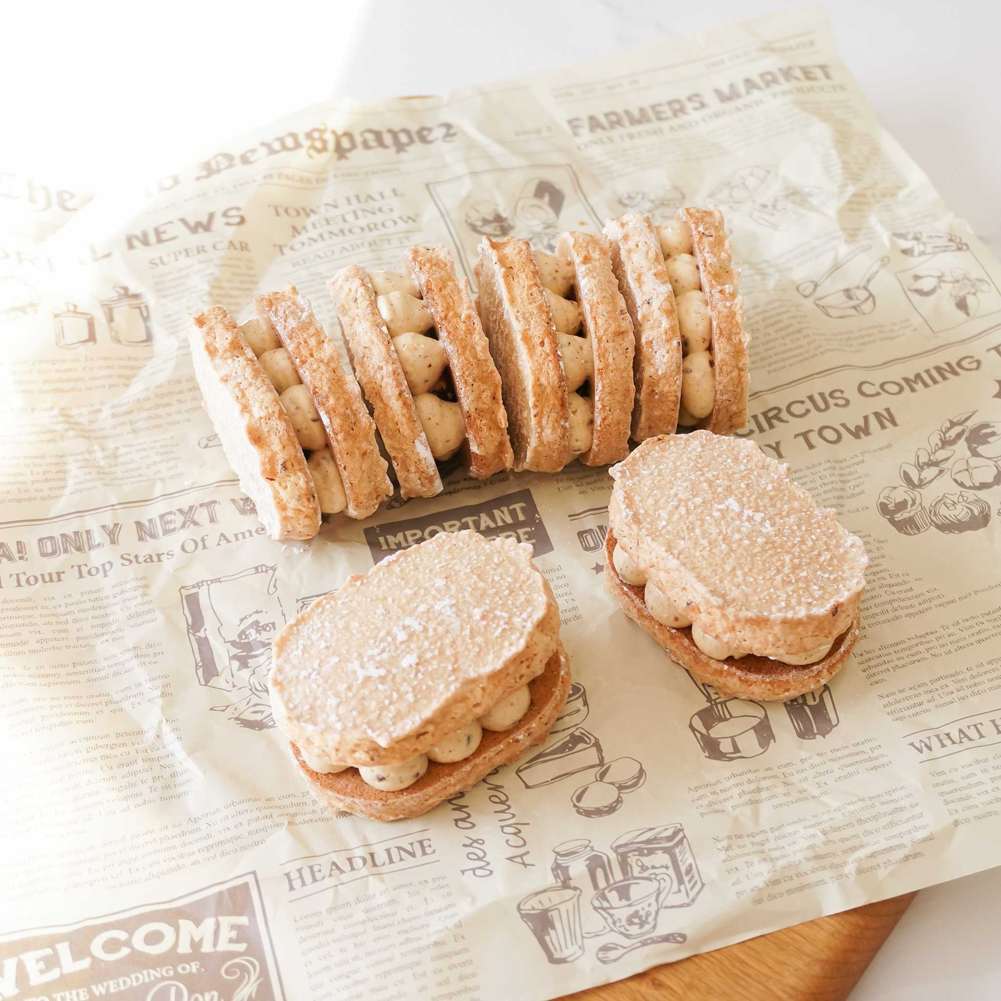 hazelnut praline dacquoise cookies