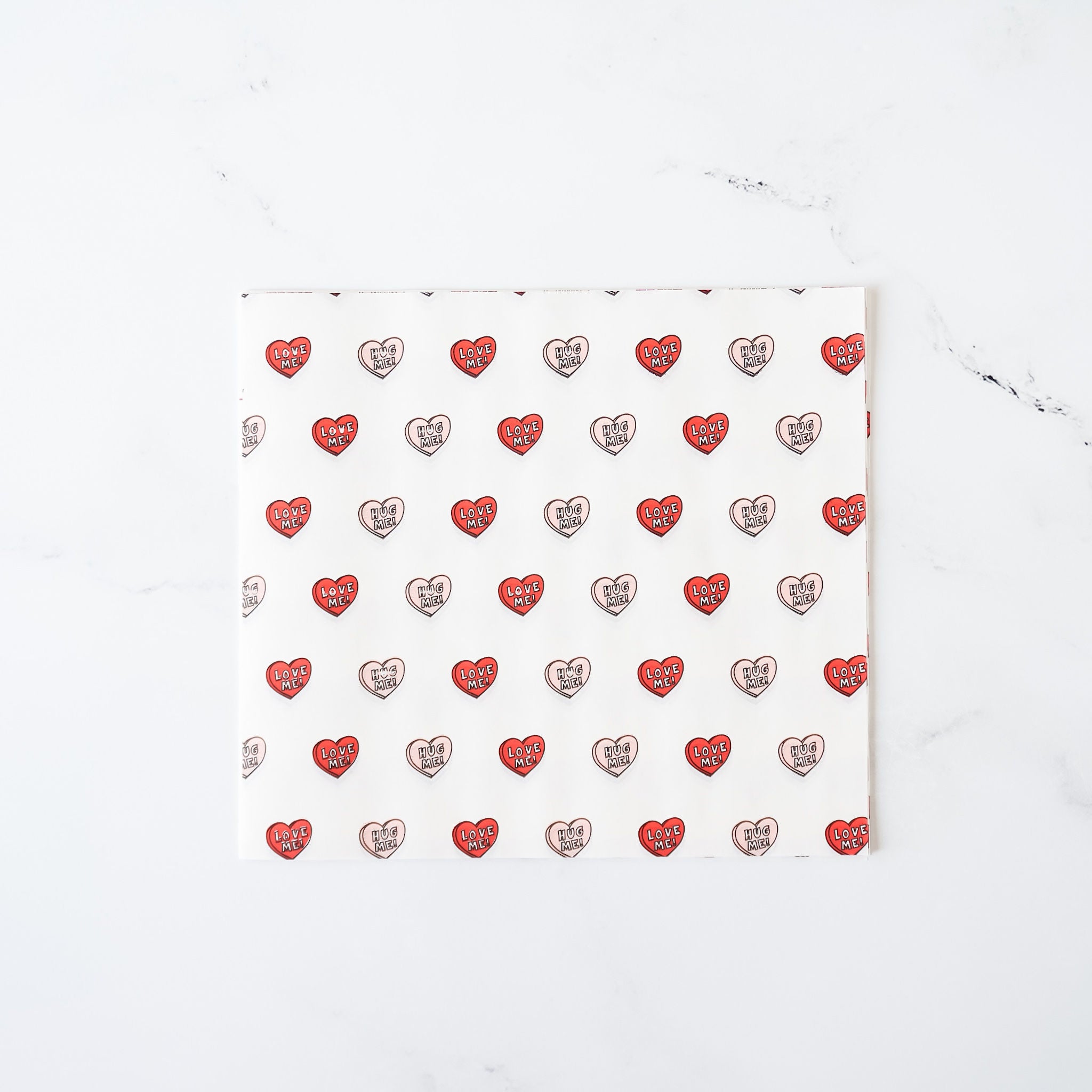 mini heart printed deli paper