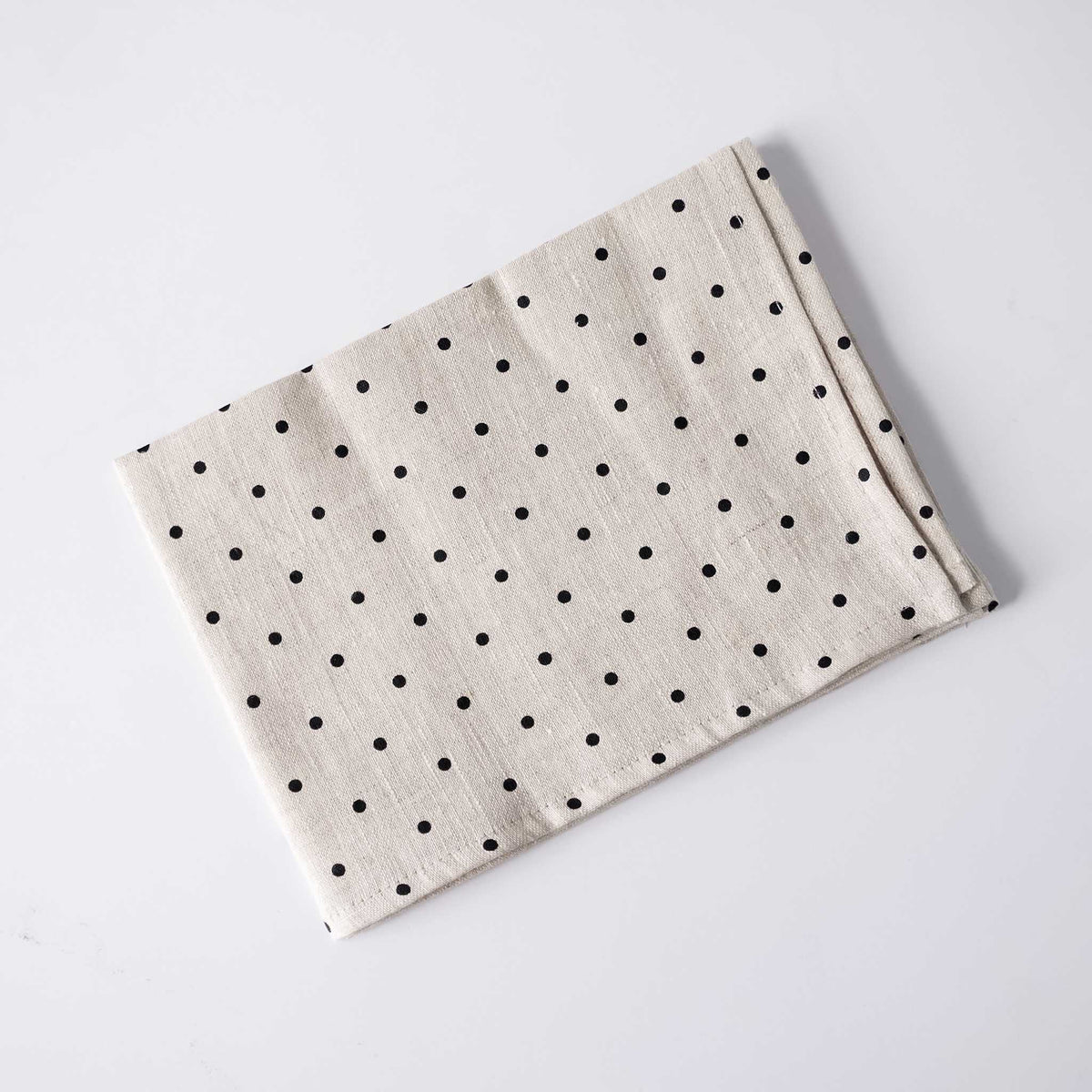 Polka Dot Linen Dishcloth - Natural, Navy