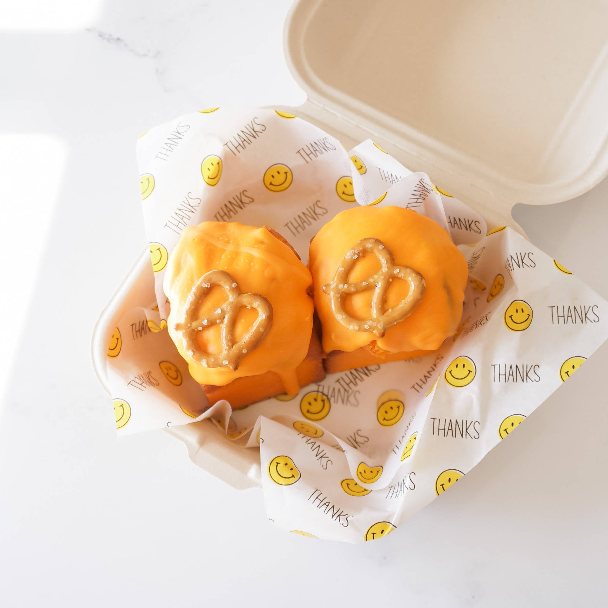 cheese pound cakes, smile deli paper