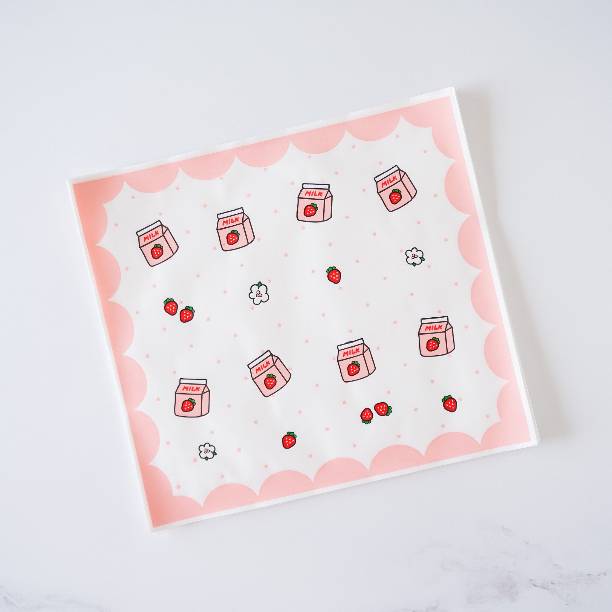 strawberry milk printed deli paper