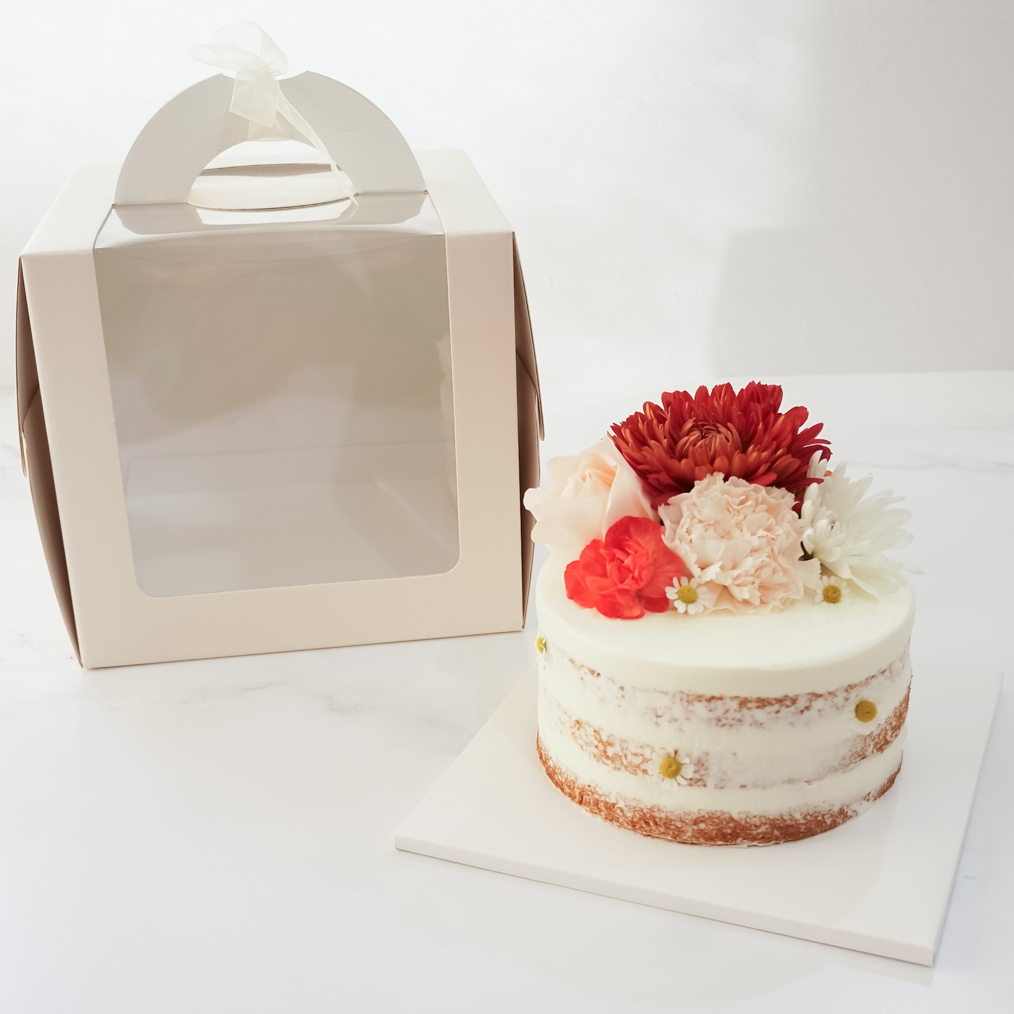 tall cake box with window