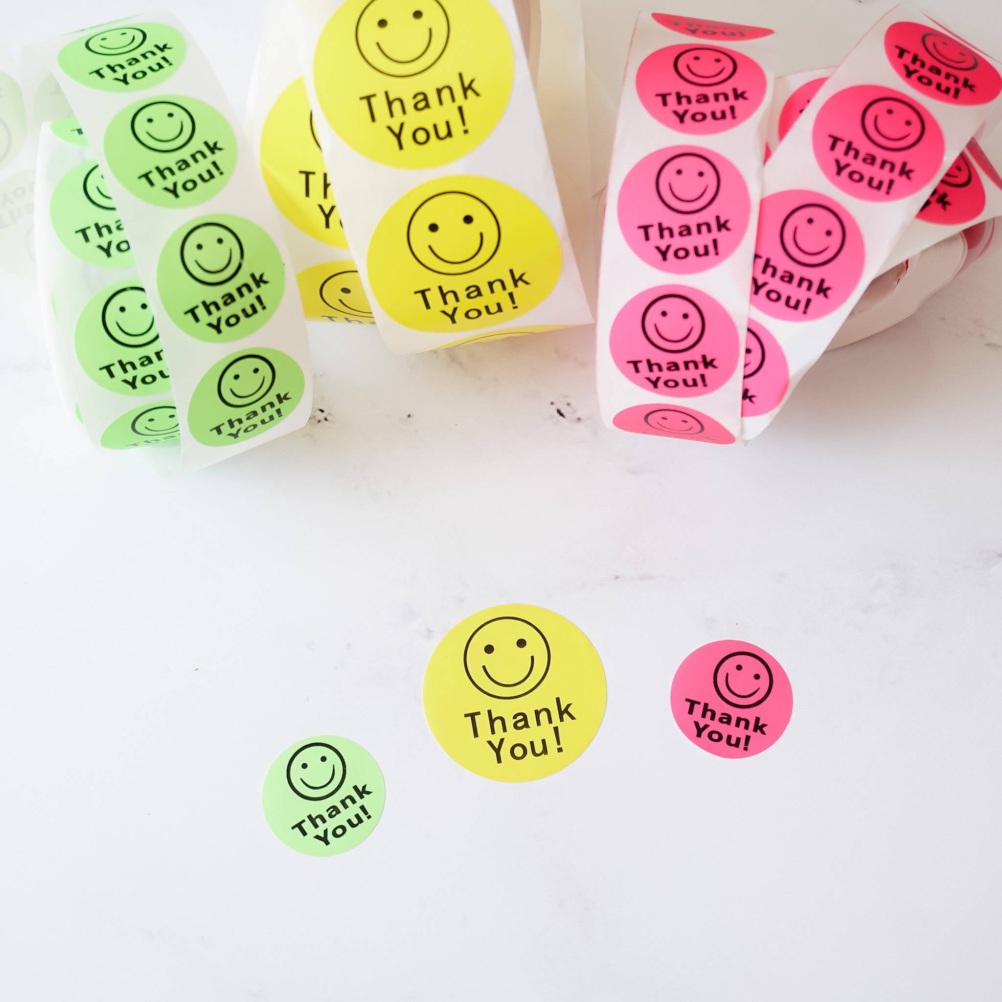 thank you stickers smile