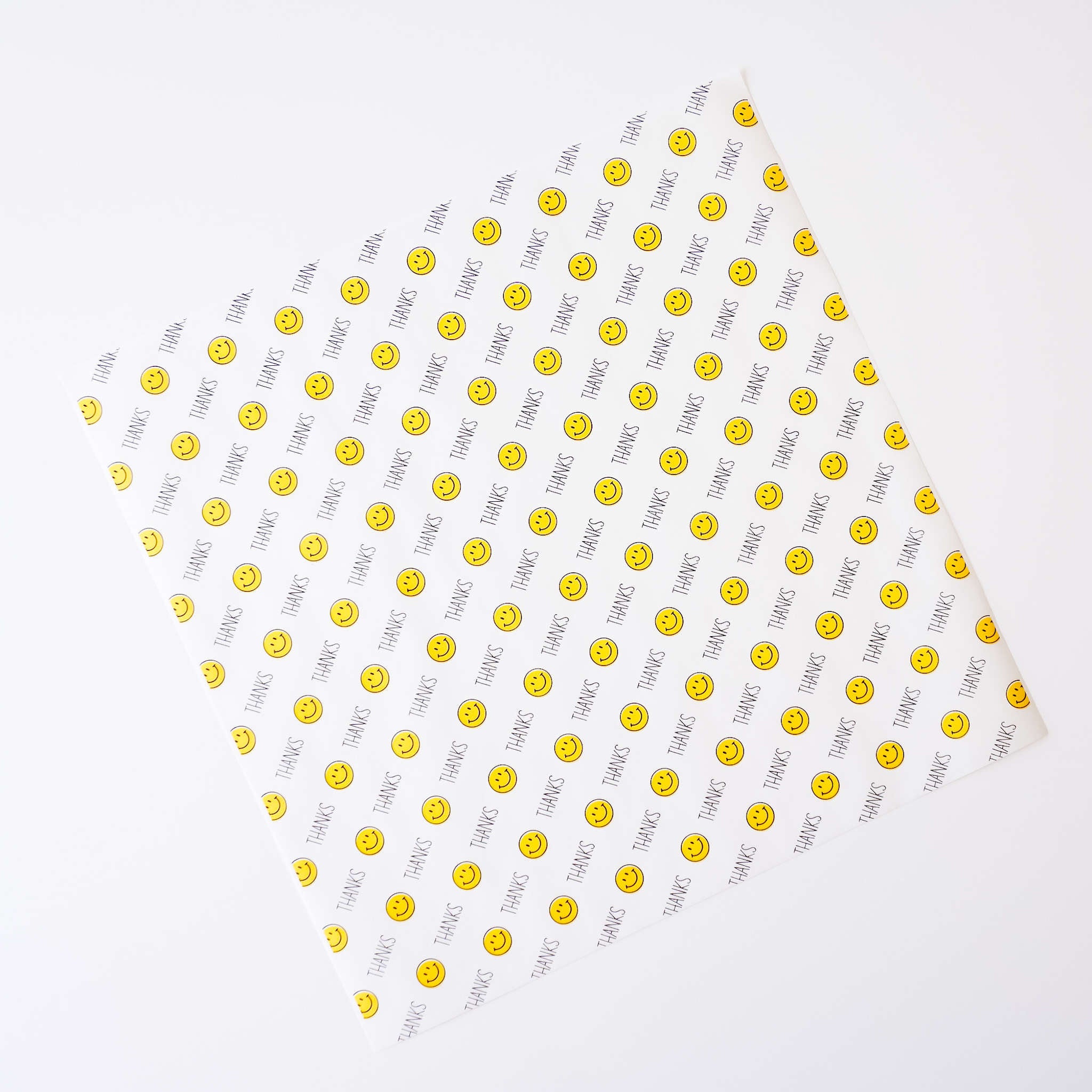 thanks smile printed parchment paper