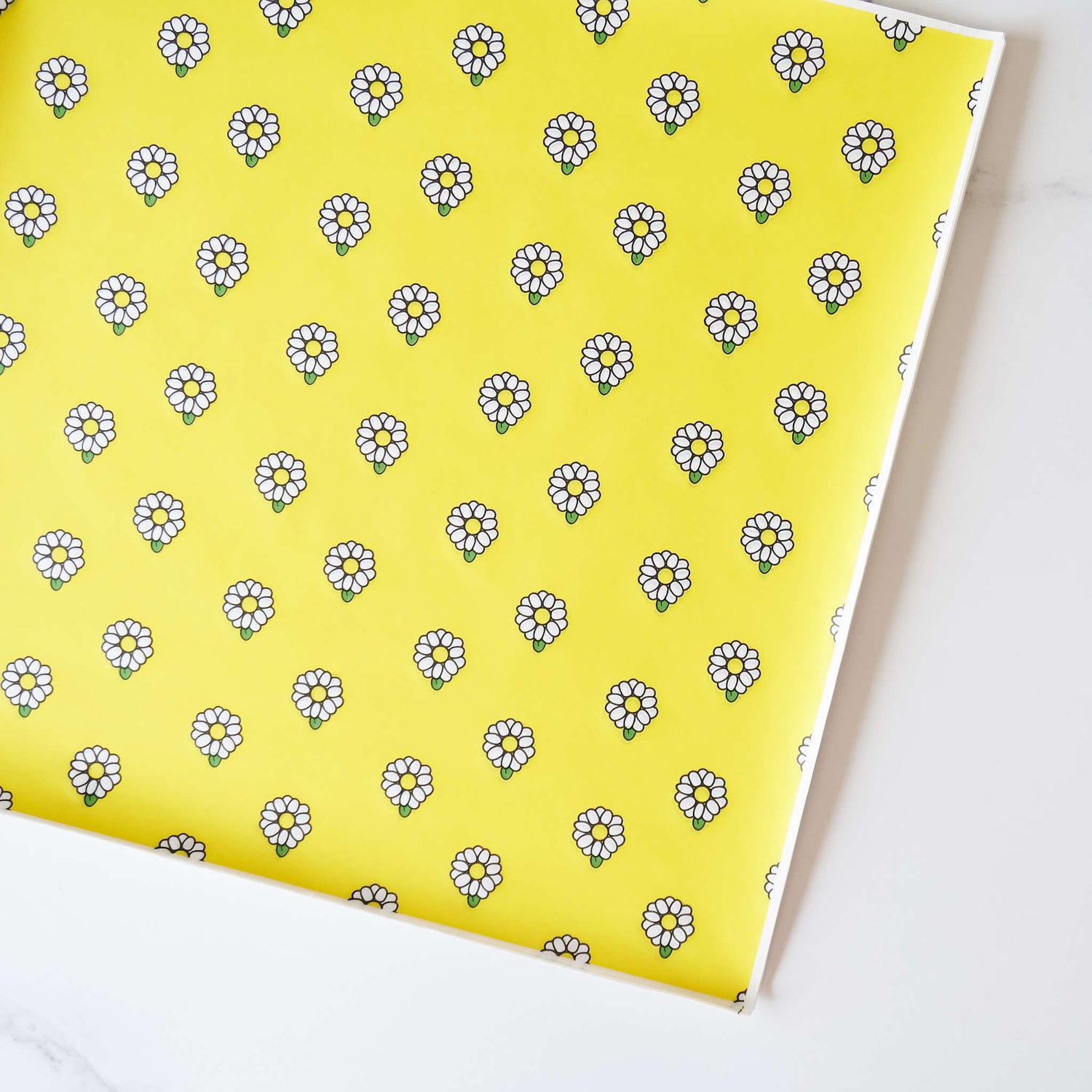 yellow daisy printed food wrapping paper