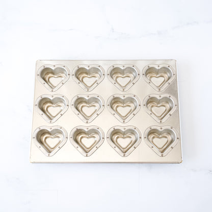Matsunaga double heart madeleine baking pan