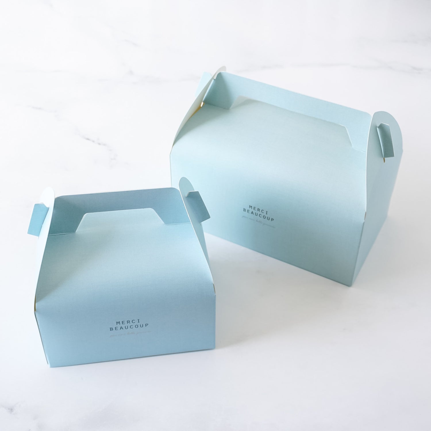 bakery boxes in sky blue