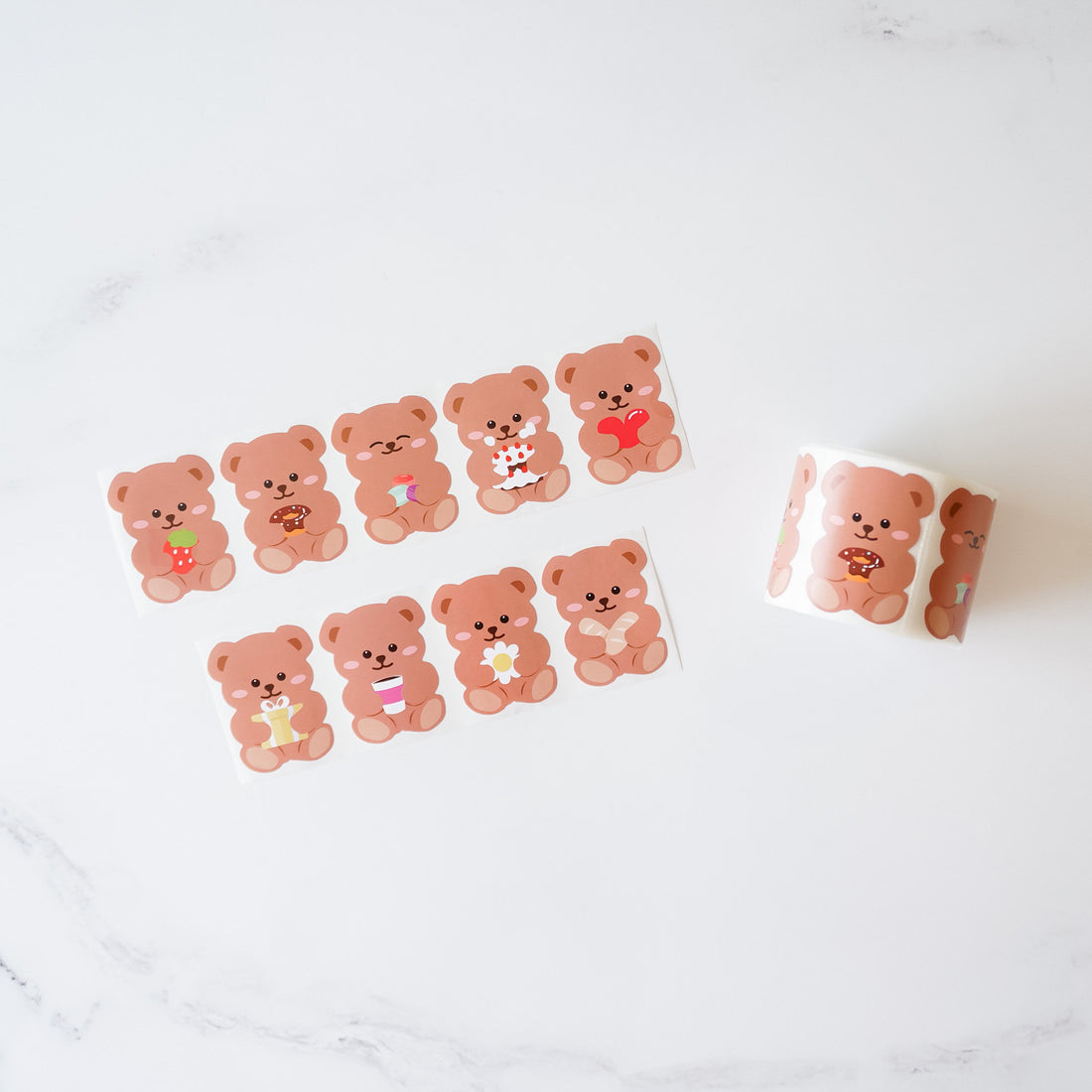 cute bear roll stickers