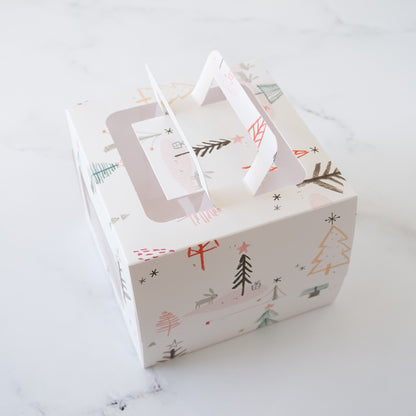 Christmas cake box with window 