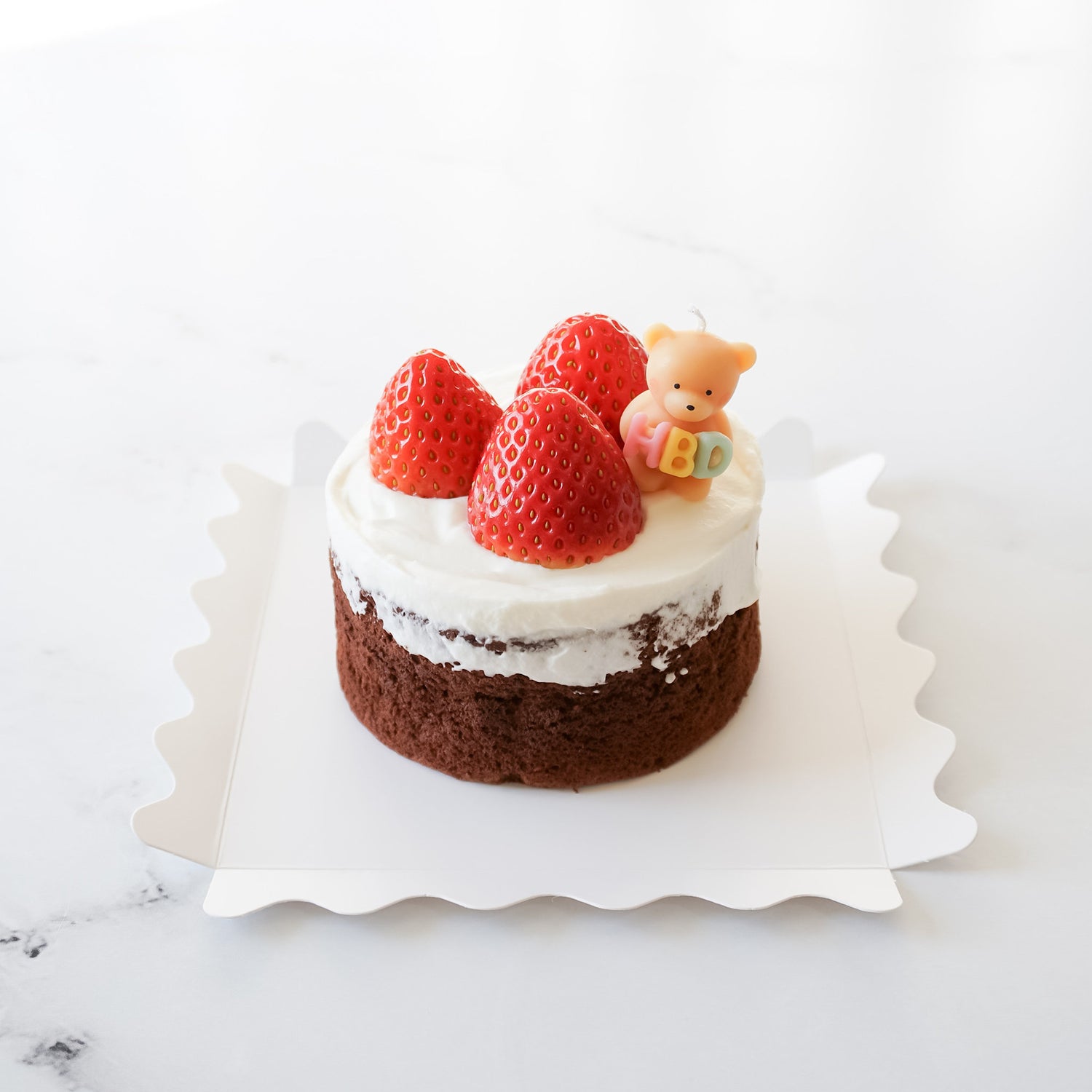 happy birthday bear cake candle