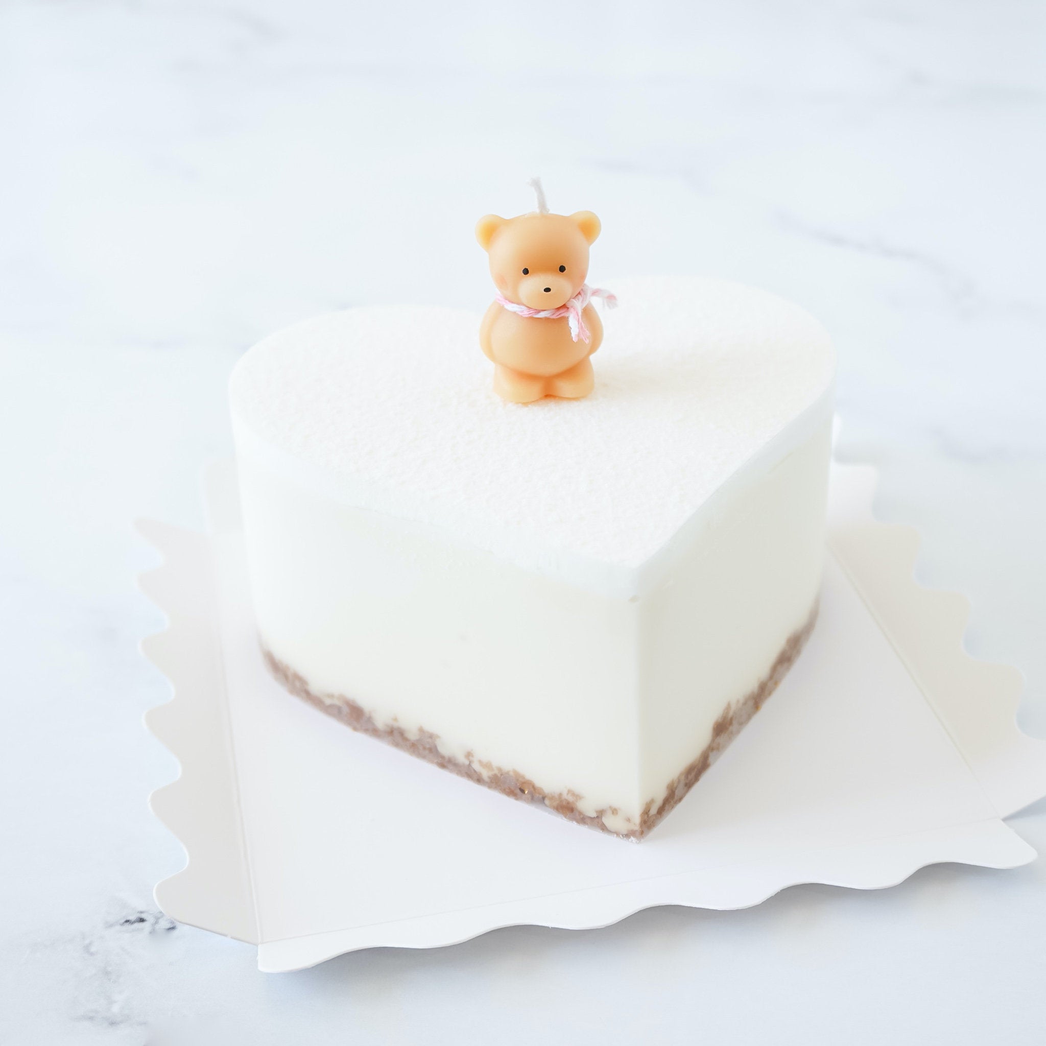 birthday candle topper - bear with scarf