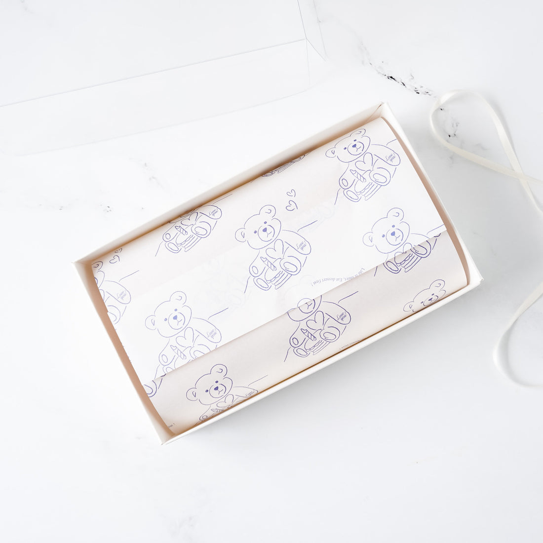 blue bear wrapping paper