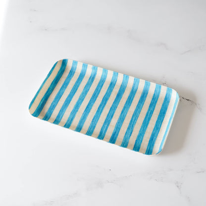 blue stripe tray