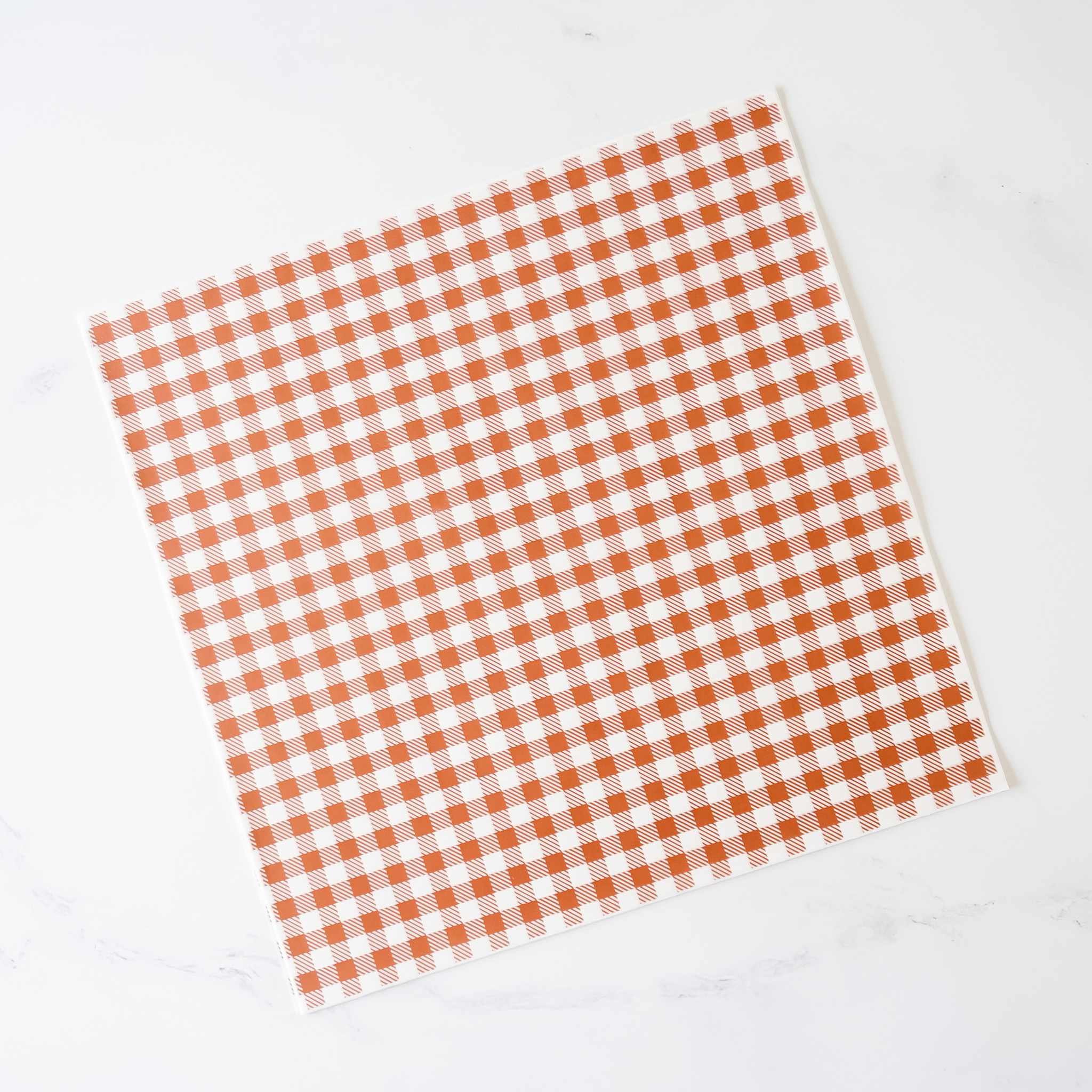 brown check food wrapping paper