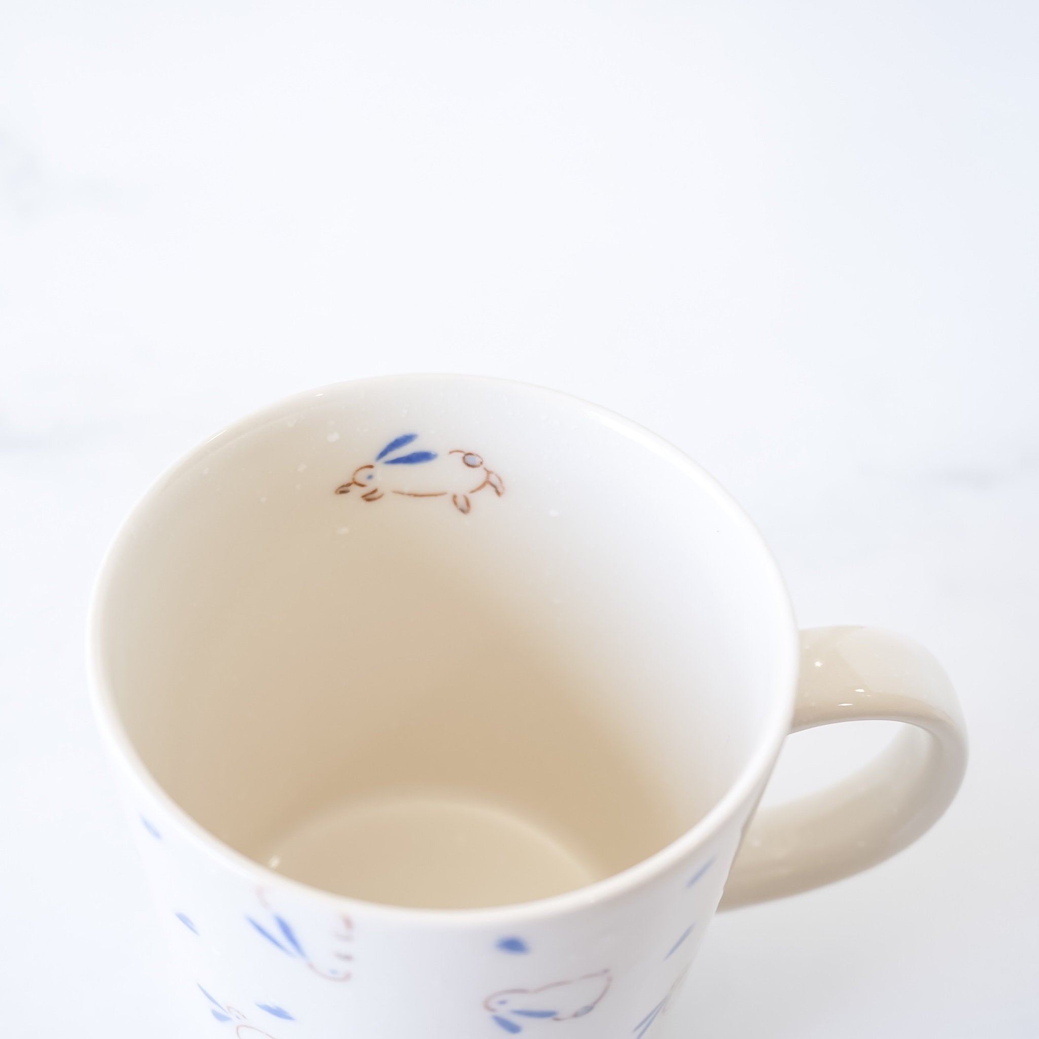 bunny mug in blue