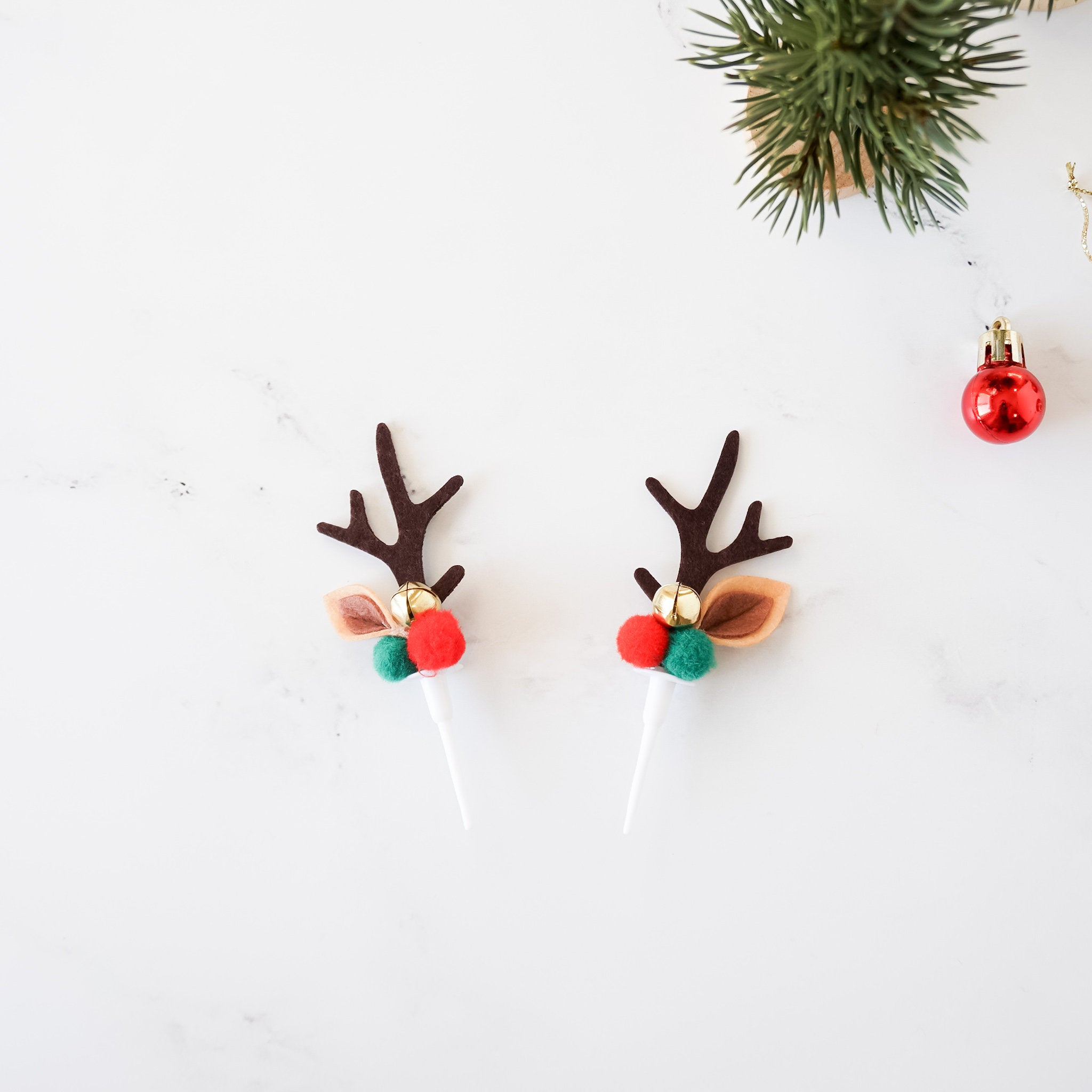 Christmas reindeer cake toppers