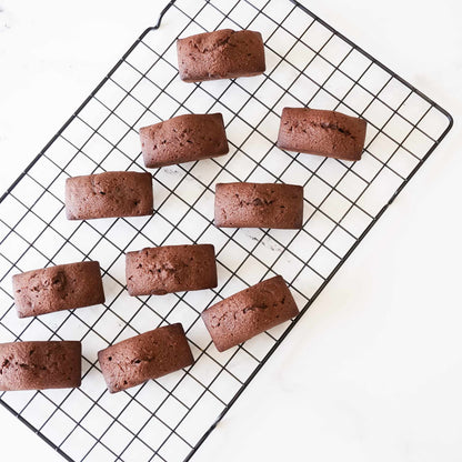 chocolate financier cakes