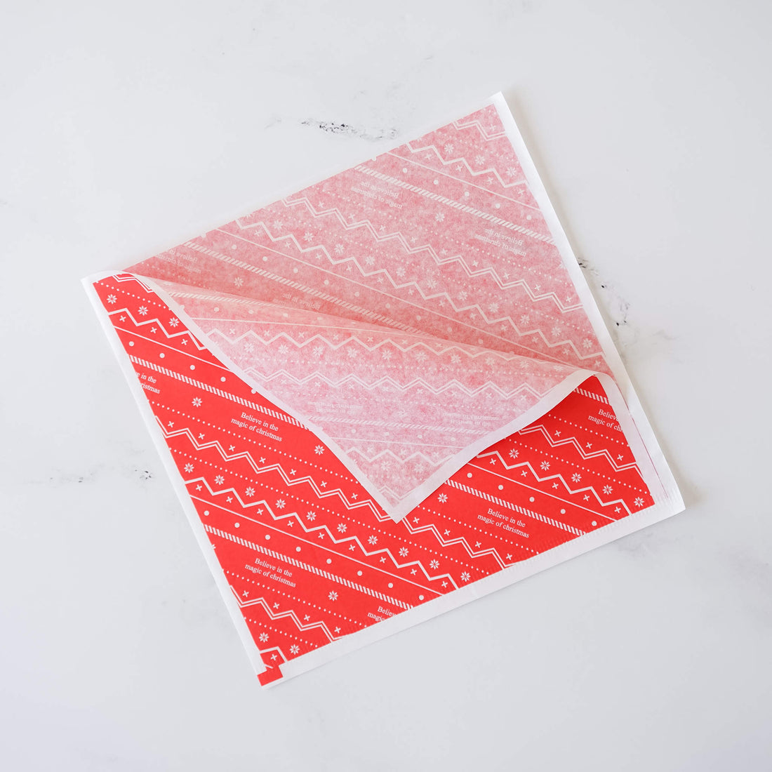 paper bakery bag in Christmas red