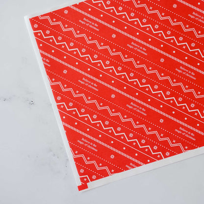 paper cookie bags in Christmas red