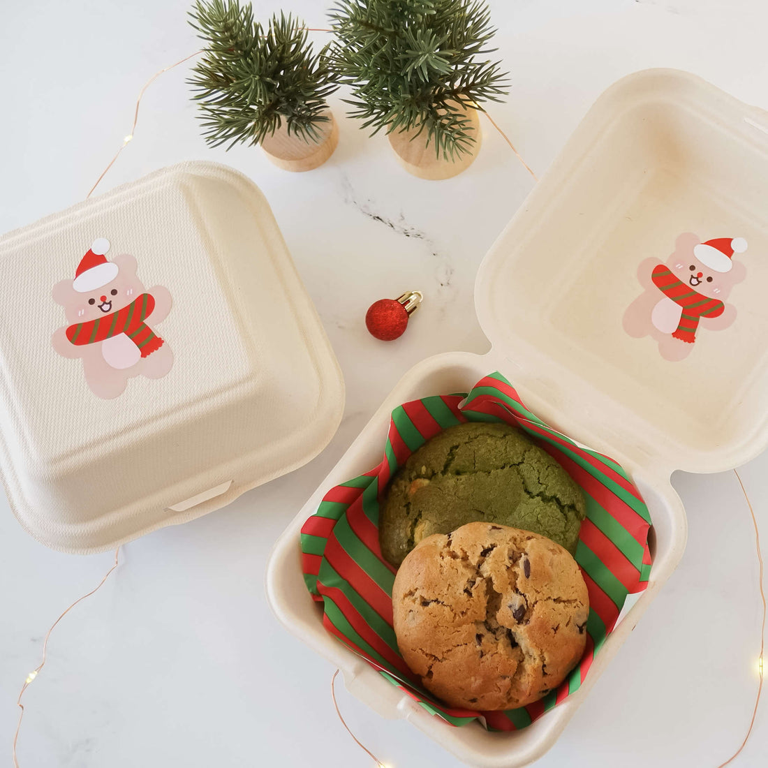 Christmas stickers and deli paper