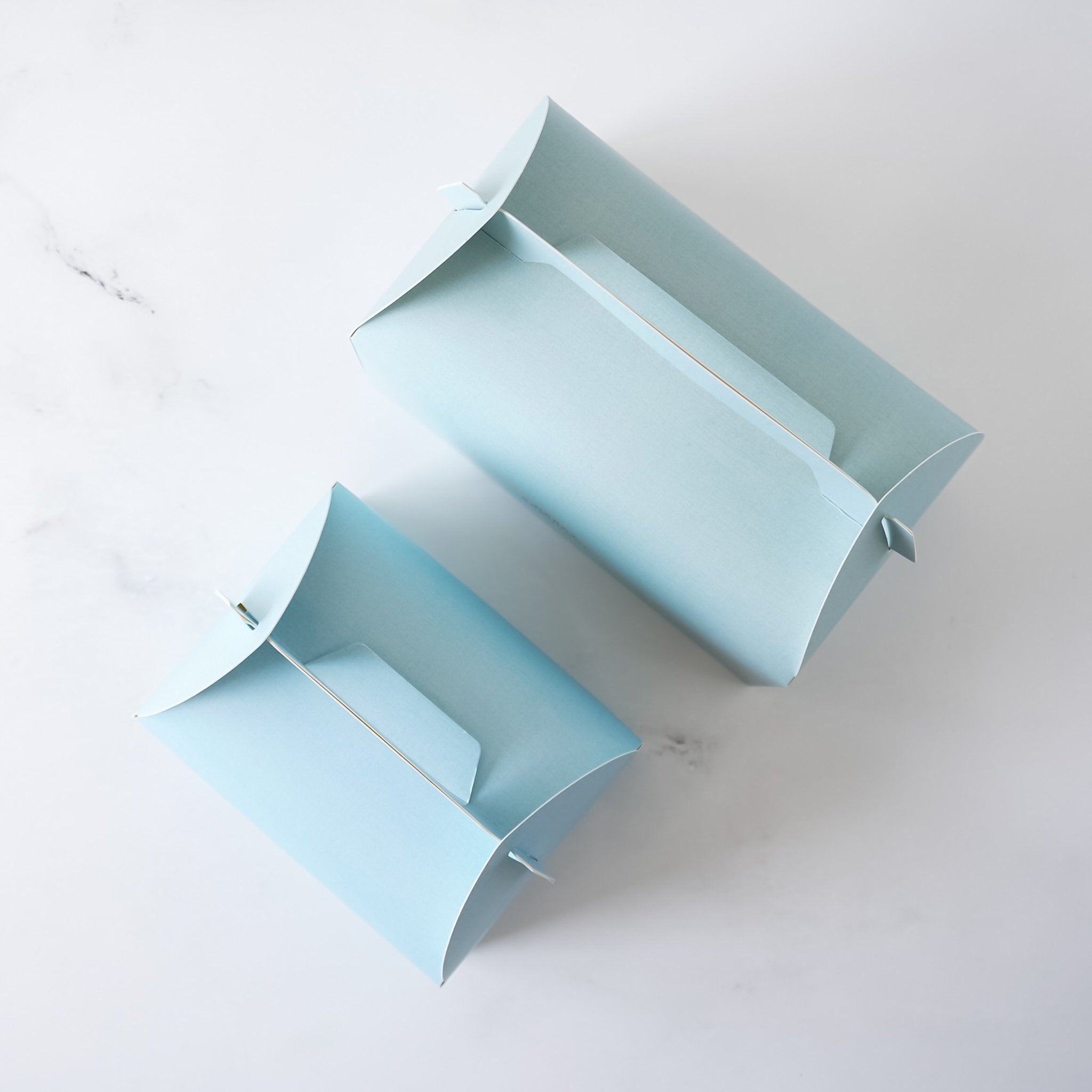 cookie boxes in sky blue