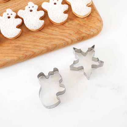 cookie cutters, ghost, snowflake