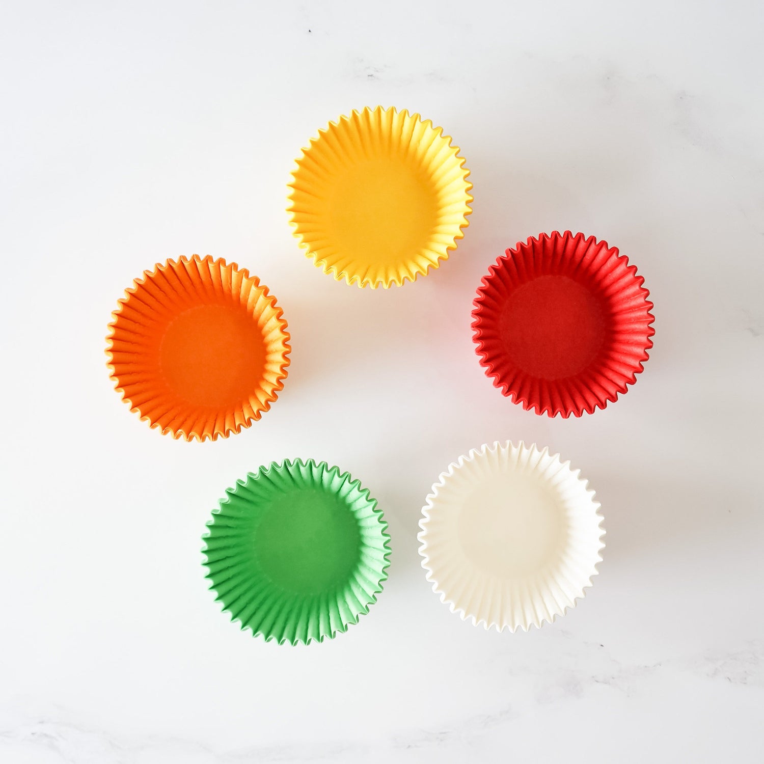 colorful cupcake liners