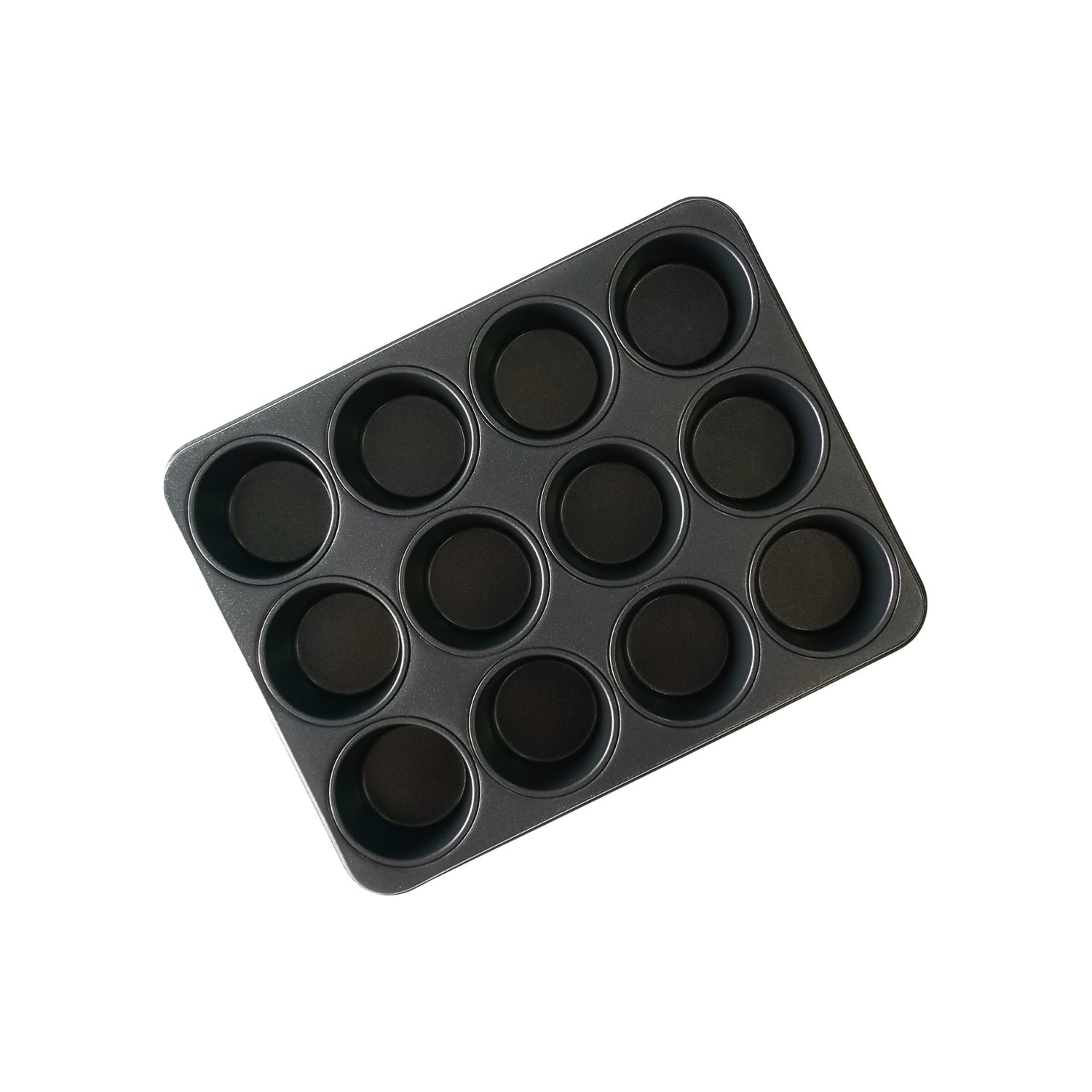 de Buyer 12-Cup Non-Stick Muffin Tin, Black
