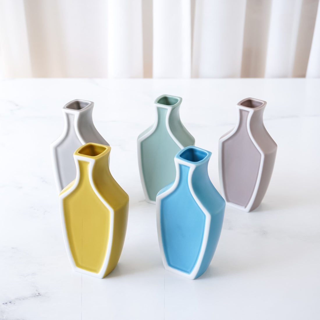 decorative ceramic vases in 5 colors