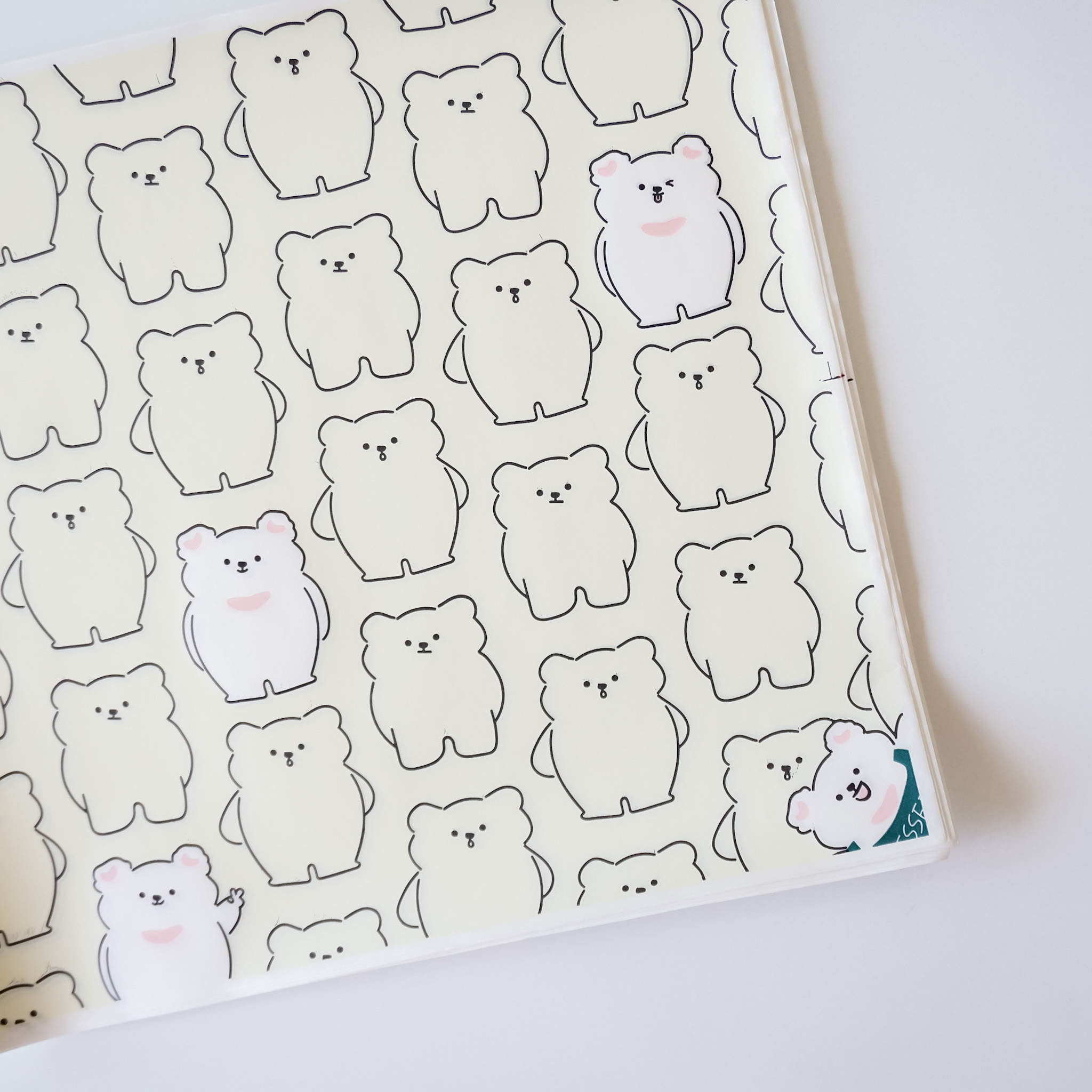 ivory bear printed deli wrapping paper