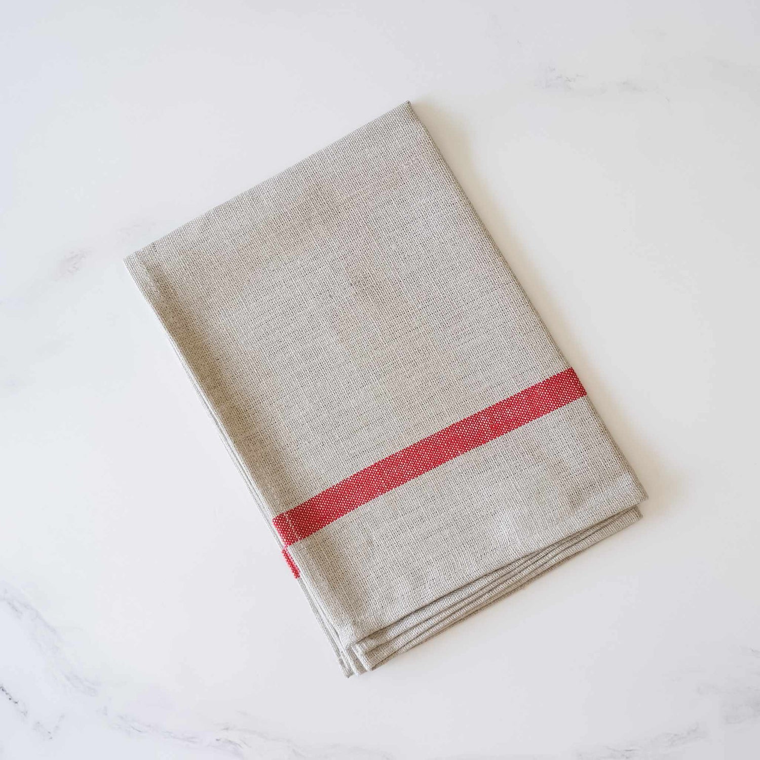 kitchen towel in linen/red