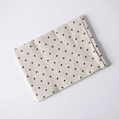 Polka Dot Linen Dishcloth - Natural, Navy