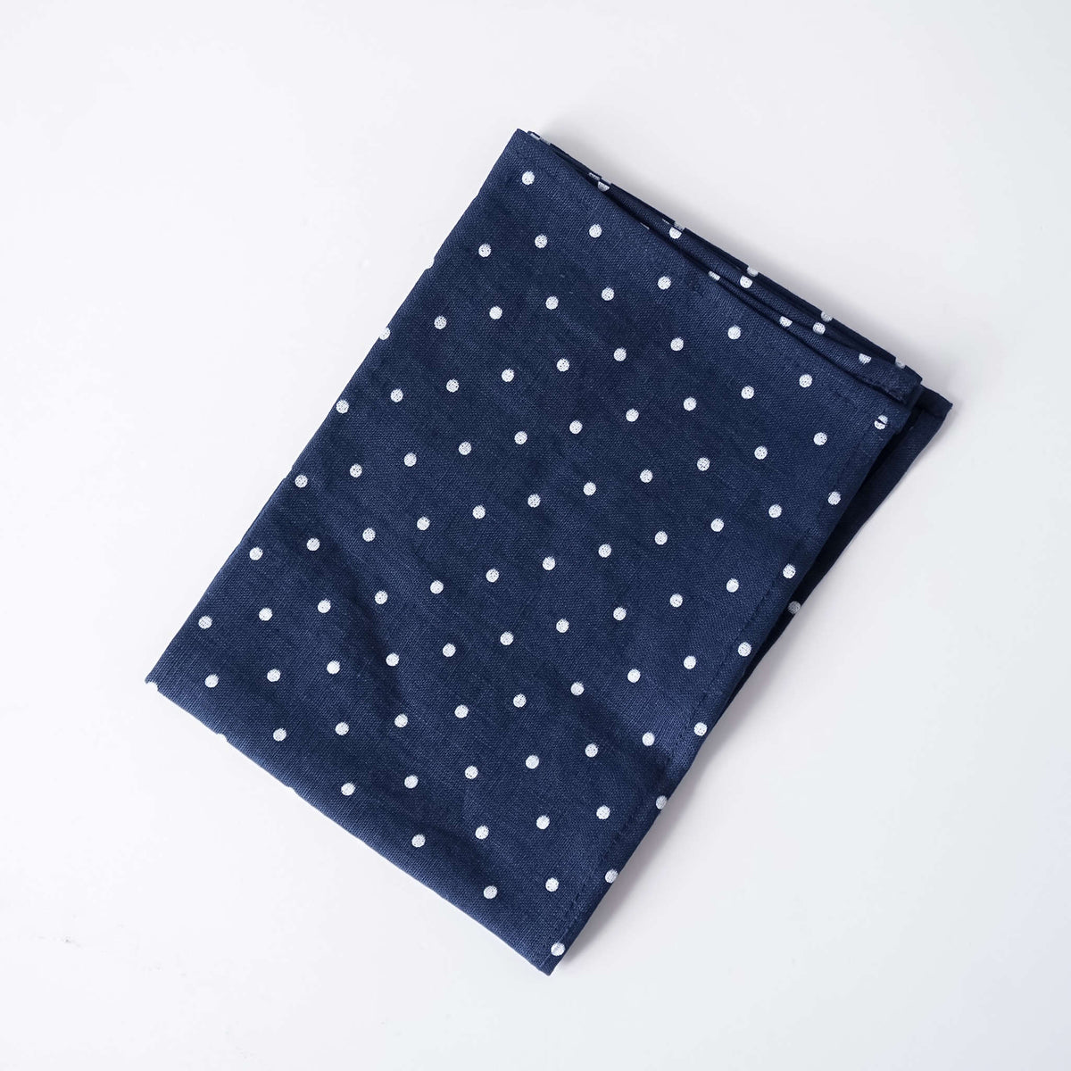 Polka Dot Linen Dishcloth - Natural, Navy