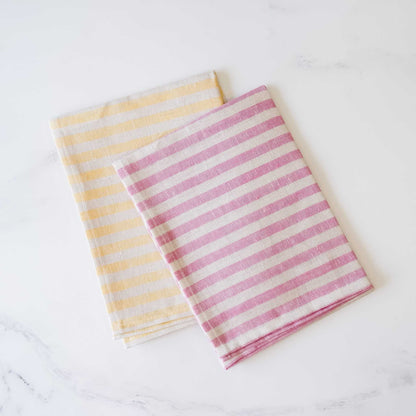 stripe linen dishcloths