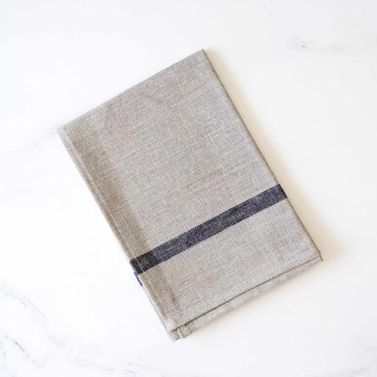 kitchen towel in linen/navy