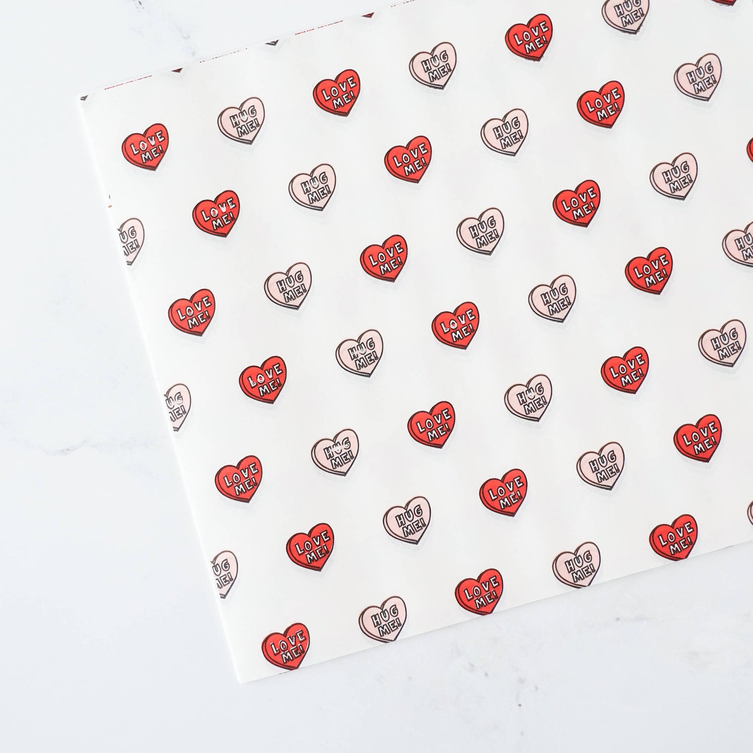 heart printed deli wrapping paper