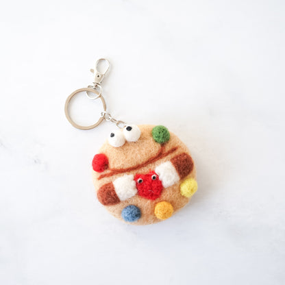 rainbow chocolate cookie keyring