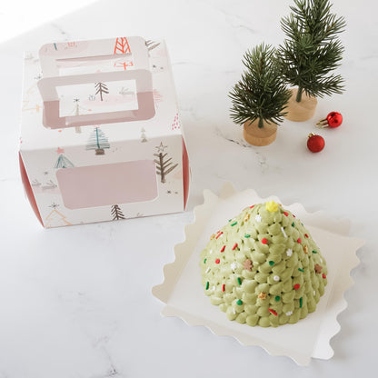Christmas cake box with window