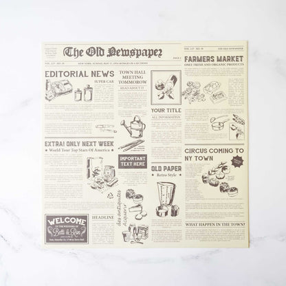 newspaper print deli paper