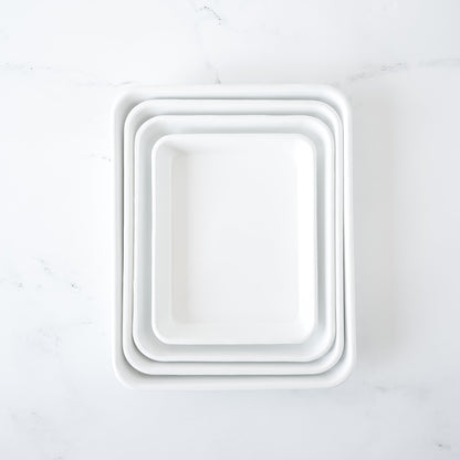 noda horo white enamel tray series